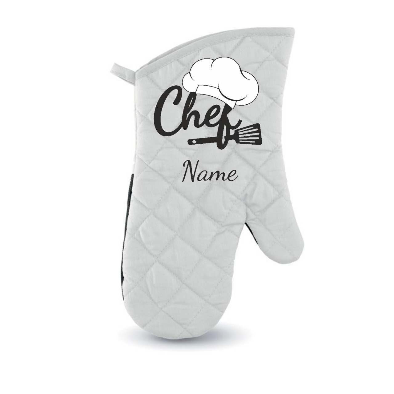 Personalised White Chef Oven Glove